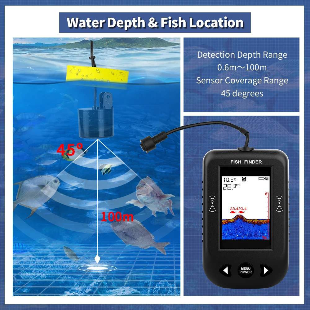 Erchang XF03 Fish Finders 45 D - огляд і ціна Fish Finder Portable