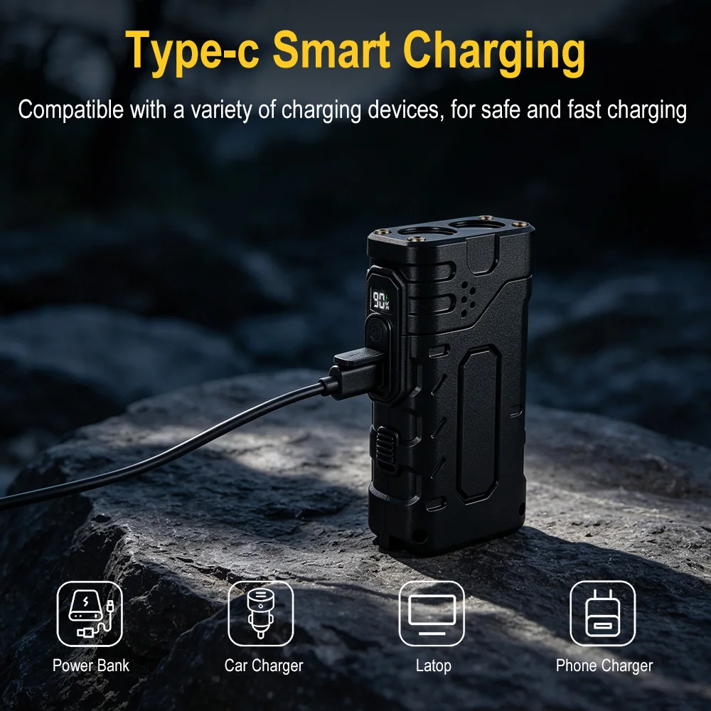 BORUIiT Hand Crank EDC LED Fla - огляд і ціна Fishing Light