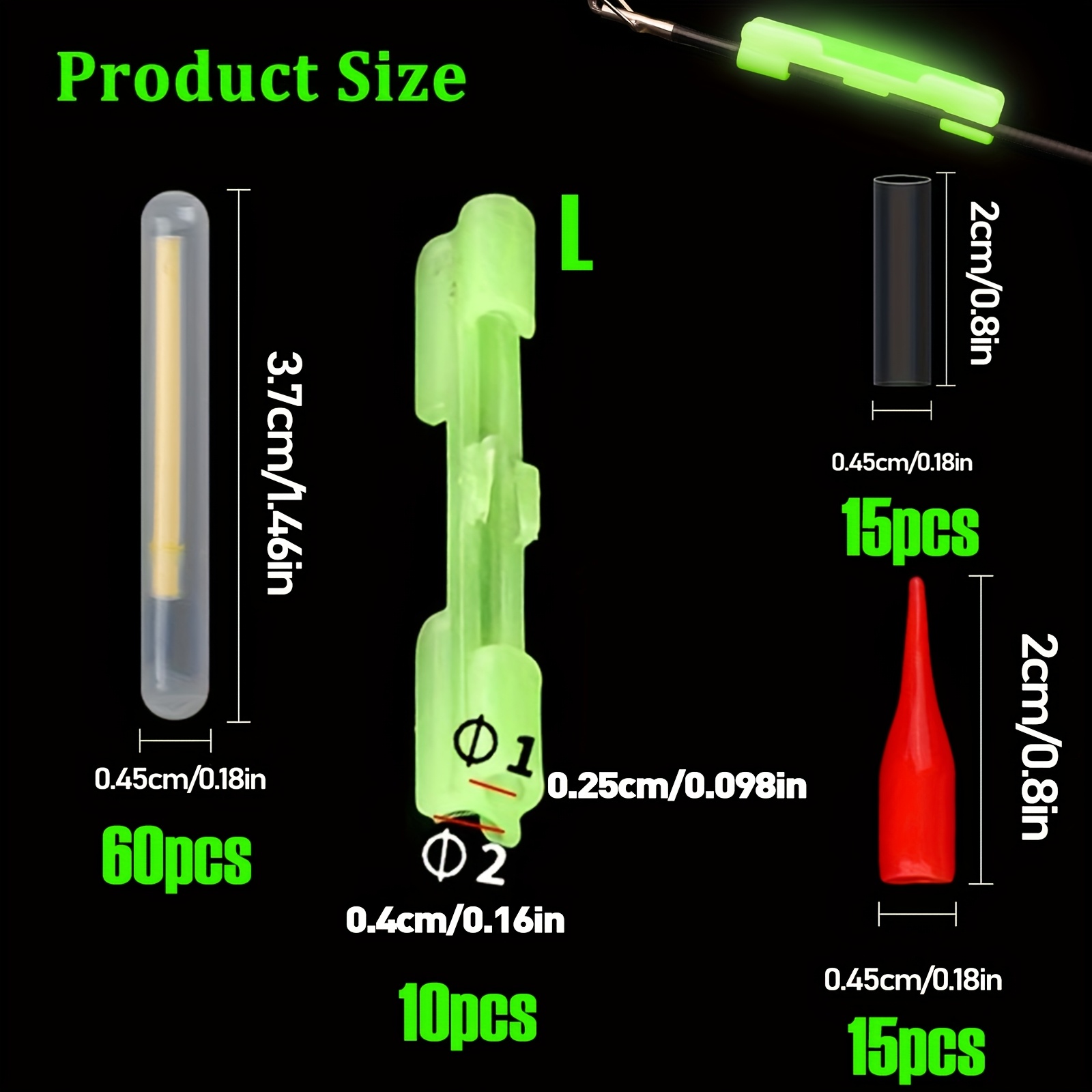100PCS Fishing Glow Sticks Set - огляд і ціна Bite Alarm