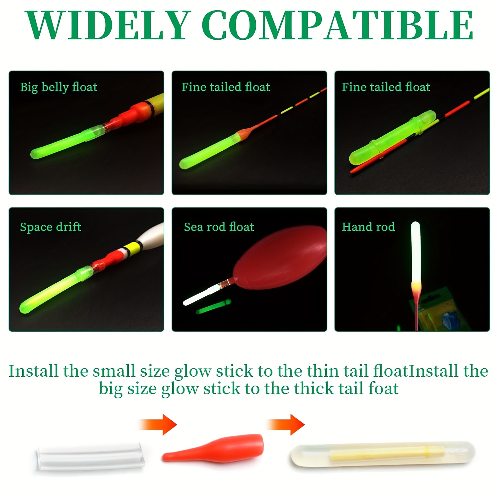 100PCS Fishing Glow Sticks Set - огляд і ціна Bite Alarm